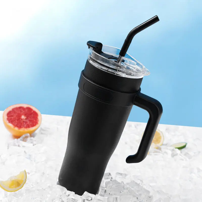 Easy Grip Tumbler with lid and hand