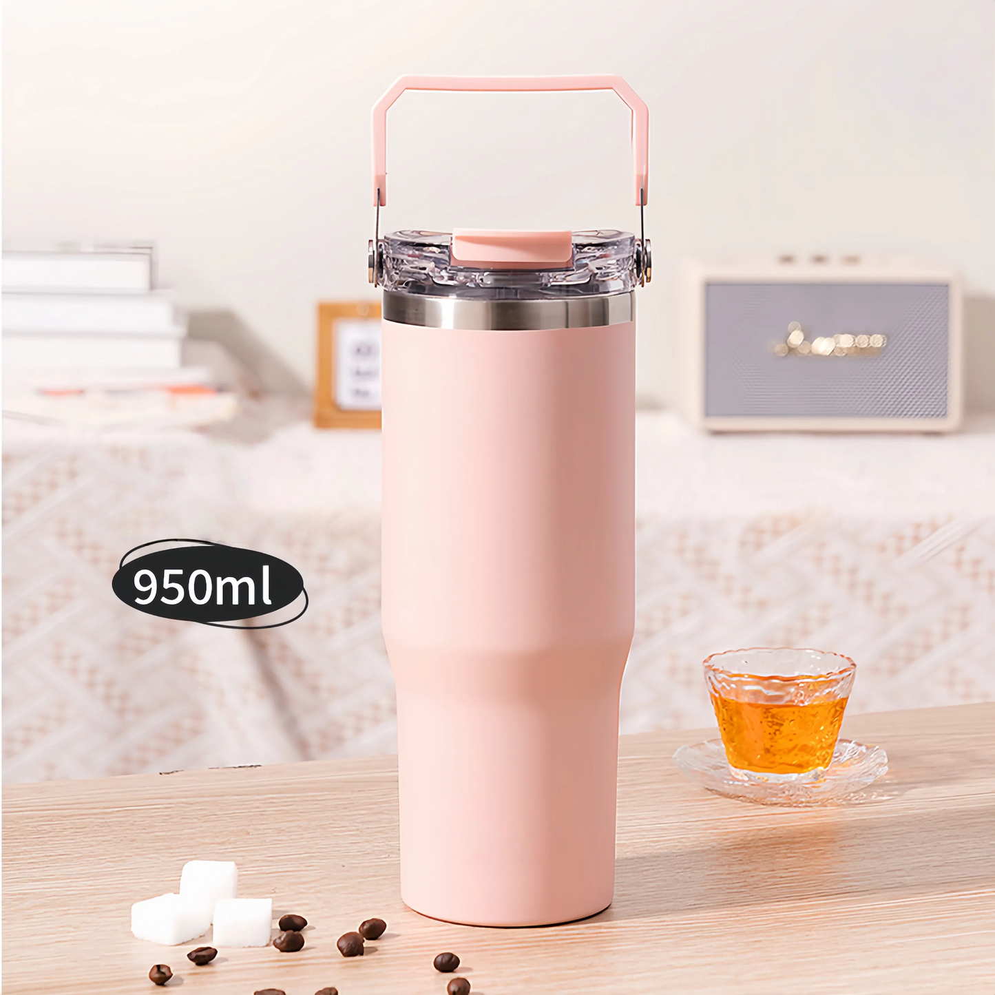 950ML PINK 12H Heat Retention Cup