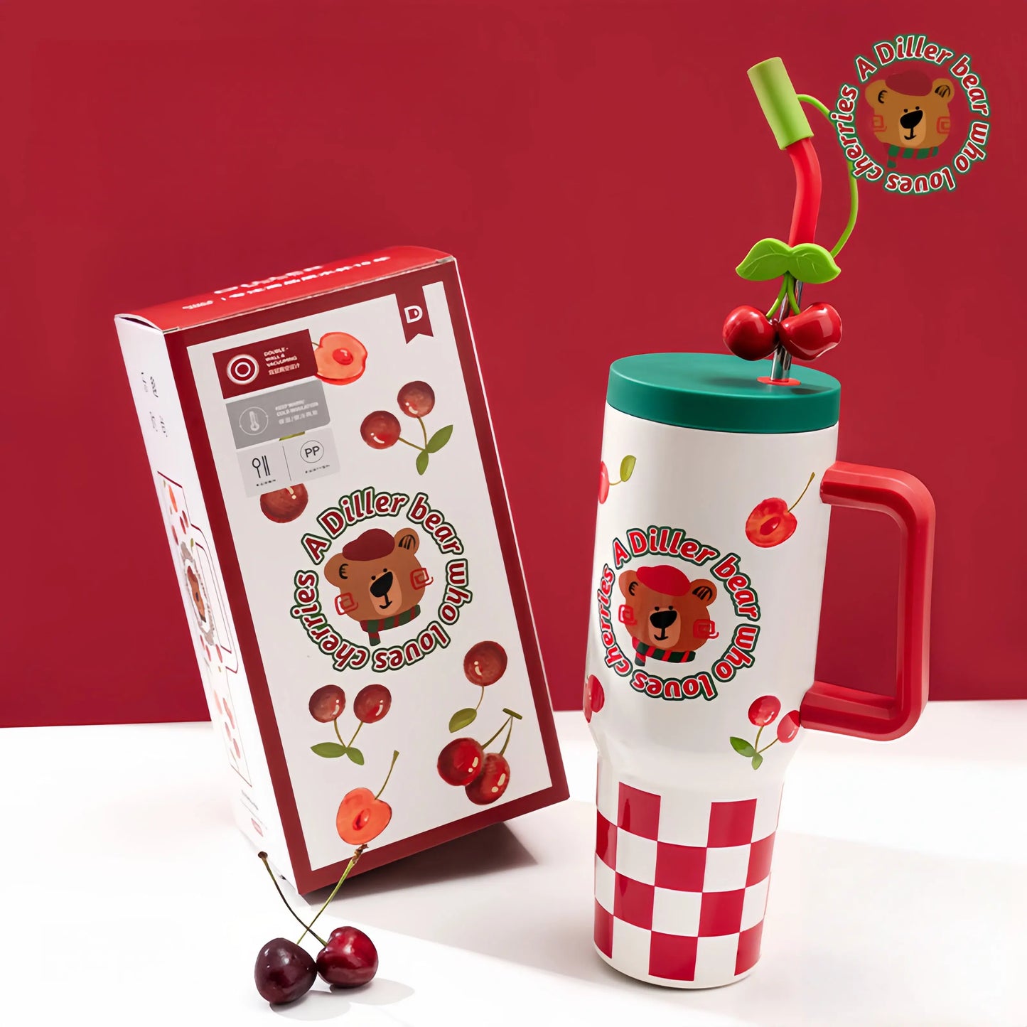 Roamready Cherry Bear Tumbler