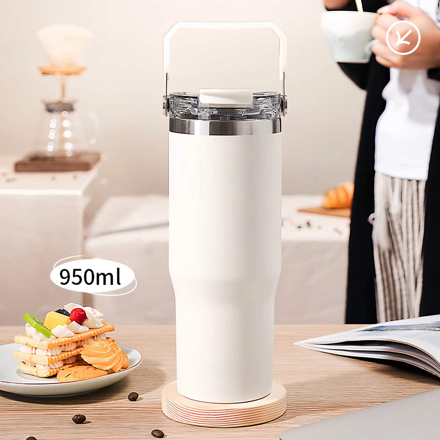 950ML WHITE Daily Hydration Insulated Cup