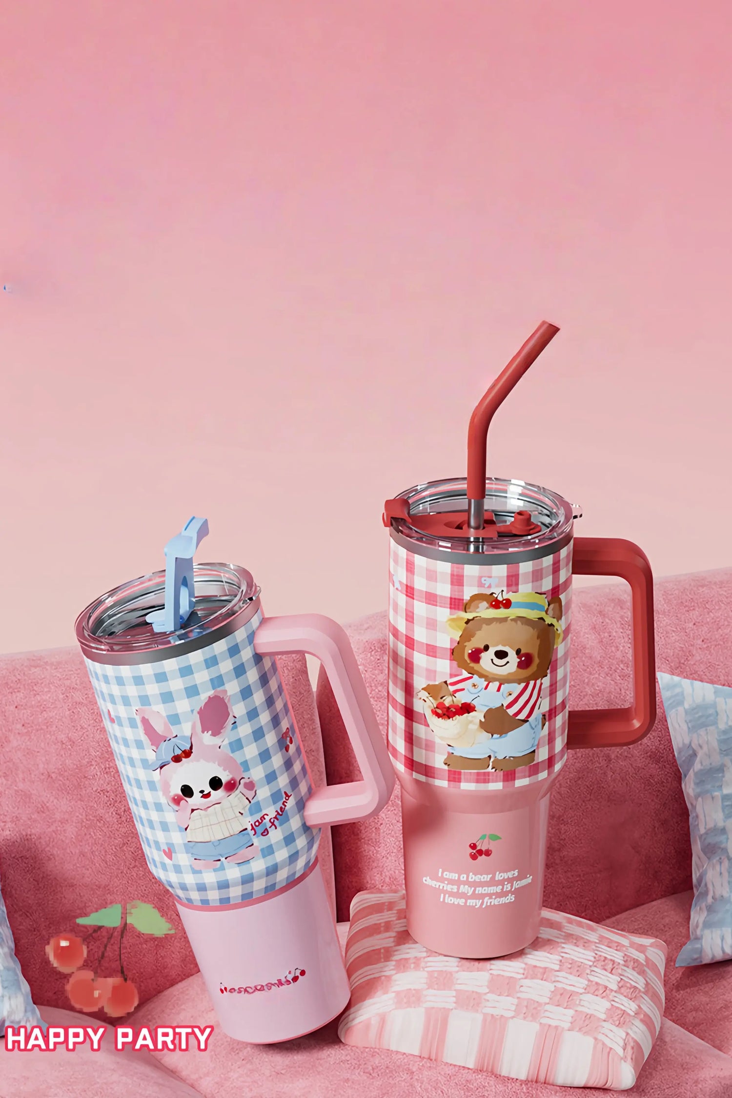 Pink 1200ML BPA-Free Food Contact Cup