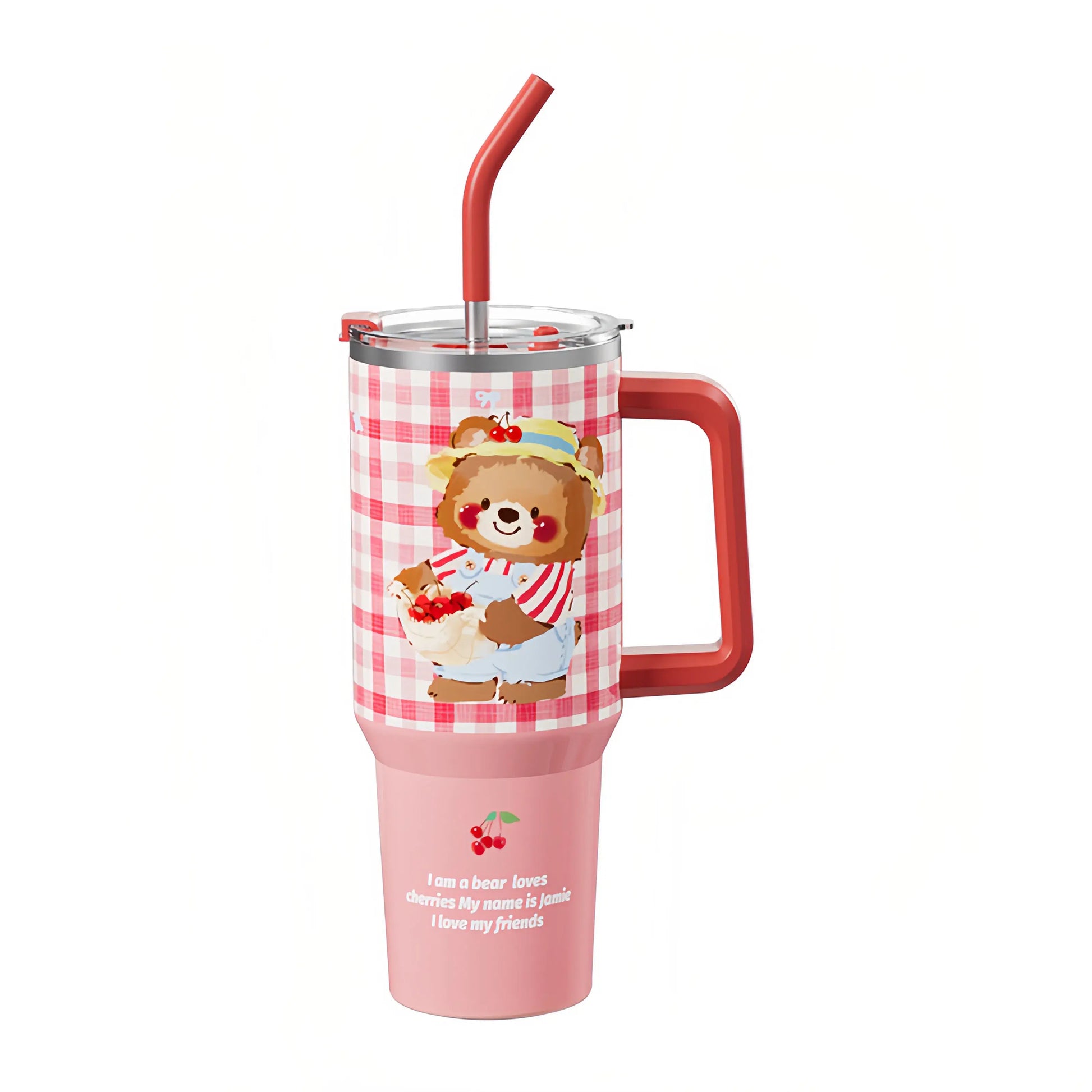 Cherry Bear Themed Insulated Cup